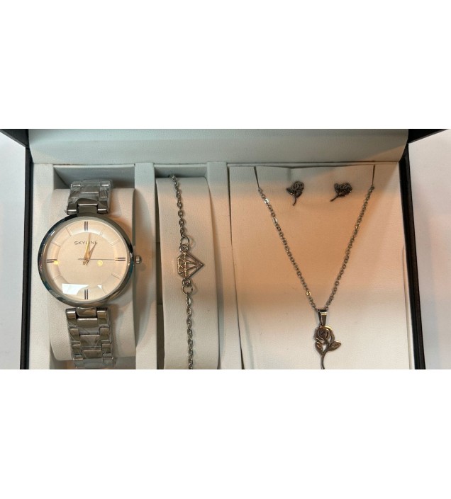 RELOJ ACERO MUJER CONJUNTO
