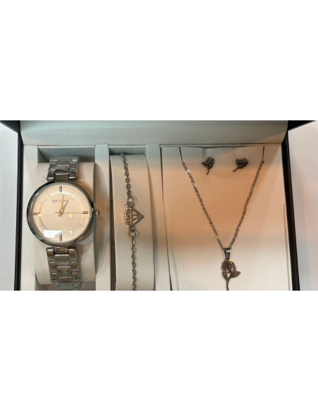 RELOJ ACERO MUJER CONJUNTO