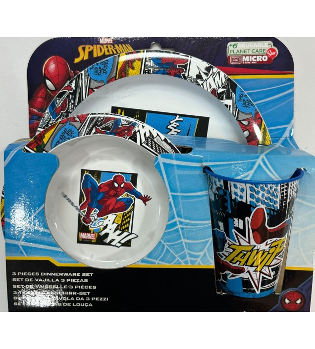 SET VAJILLA SPIDERMAN