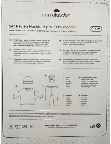SET RECIEN NACIDO 4 PCS .