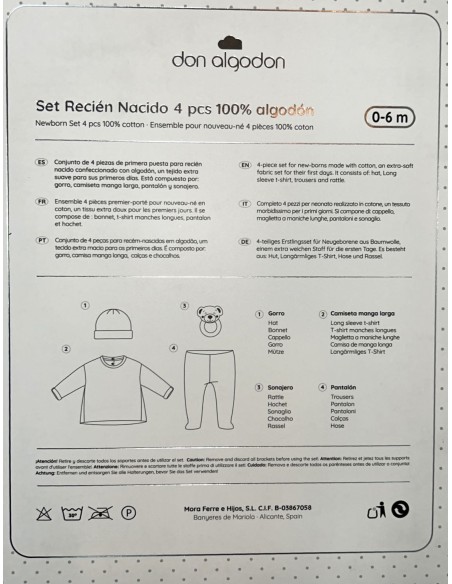 SET RECIEN NACIDO 4 PCS .