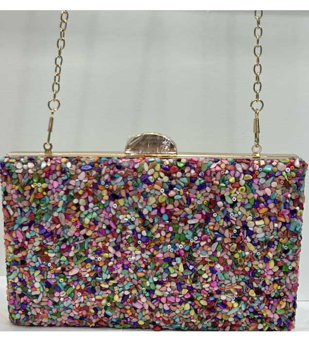 BOLSO PIEDRITAS MULTICOLOR