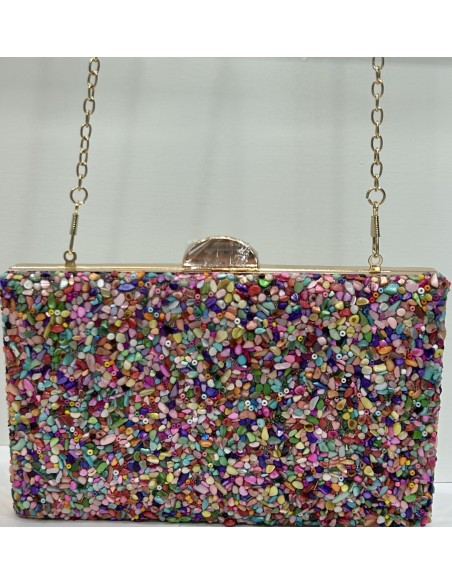 BOLSO PIEDRITAS MULTICOLOR