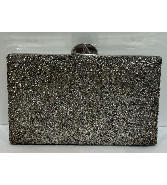 BOLSO PIEDRITAS PLATEADO
