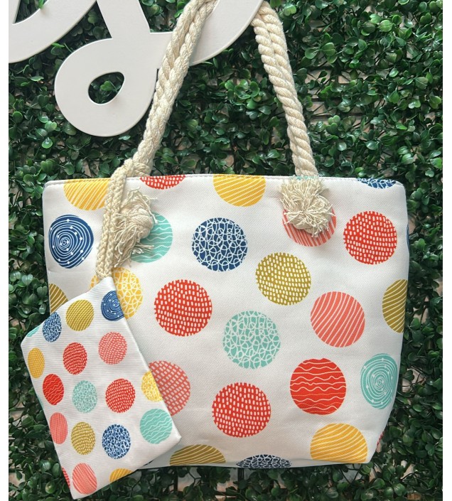 BOLSO NIÑA CIRCULOS COLORES