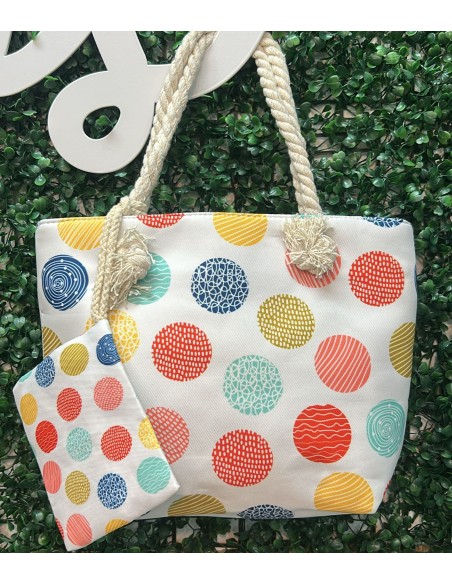 BOLSO NIÑA CIRCULOS COLORES