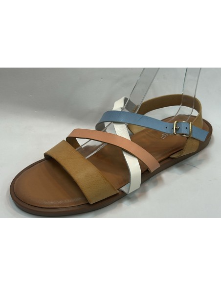 SANDALIA PLANA  TIRAS COLORES