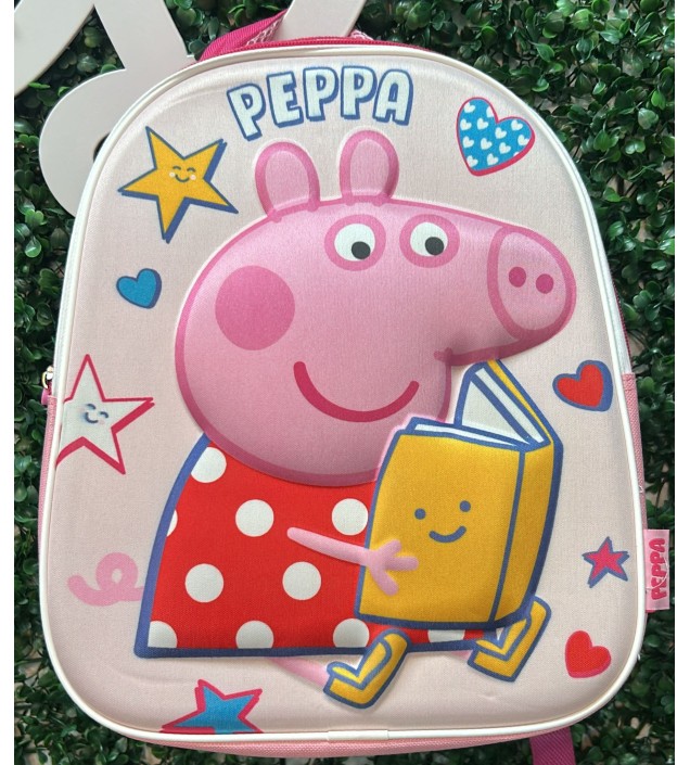 MOCHILA PEPPA FELIZ CON SU LIBRO