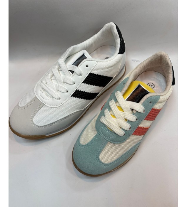 ZAPATILLA BLANCA RAYAS