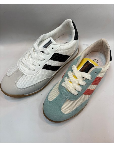 ZAPATILLA BLANCA RAYAS