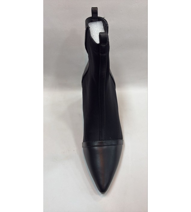 BOTIN ELASTICO NEGRO / BEIGE 2