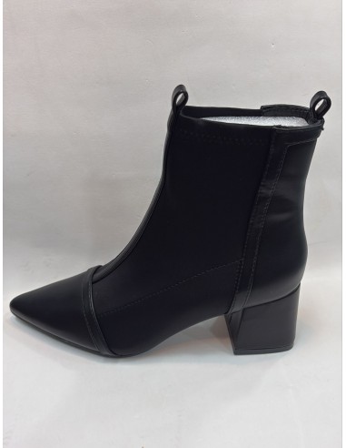 BOTIN ELASTICO NEGRO / BEIGE