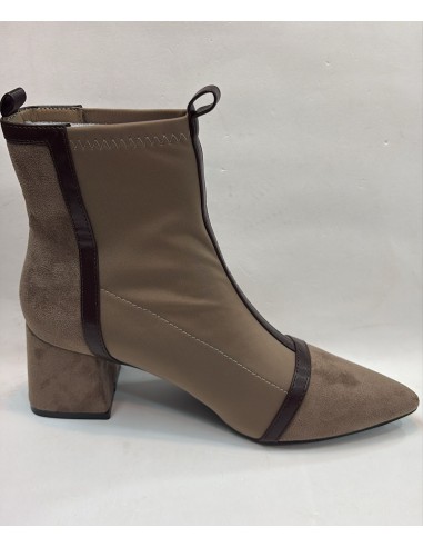 BOTIN ELASTICO NEGRO / BEIGE