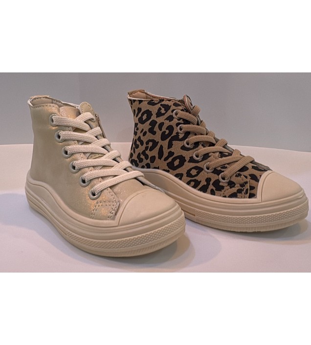 ZAPATILLAS ALTAS ORO / MARRON