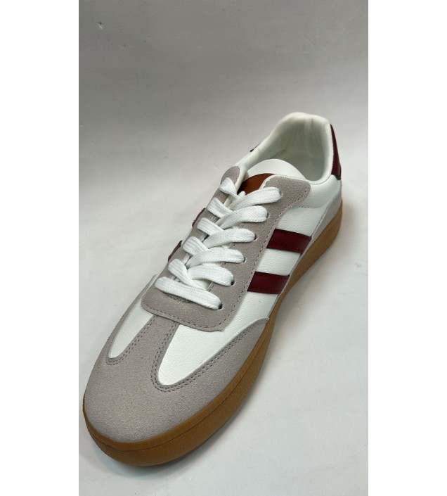 ZAPATILLAS RAYAS BURDEOS 2