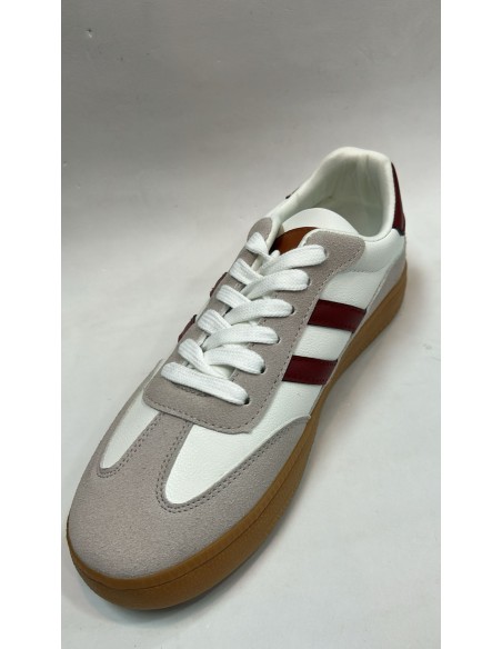 ZAPATILLAS RAYAS BURDEOS