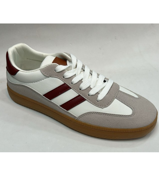 ZAPATILLAS RAYAS BURDEOS