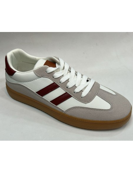 ZAPATILLAS RAYAS BURDEOS