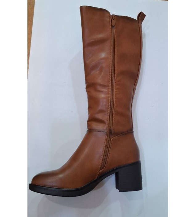 BOTA ALTA LISA MARRON 2