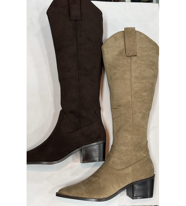 BOTA ALTA MARRON CHOCOLATE / kakhi
