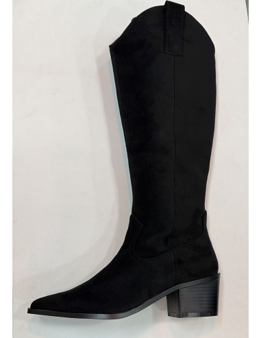 BOTA ALTA NEGRA CREMALLERA LATERAL