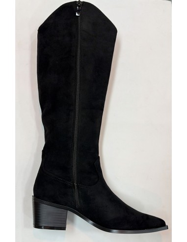 BOTA ALTA NEGRA CREMALLERA LATERAL