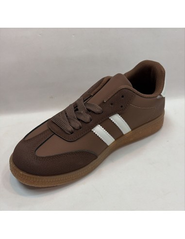 ZAPATILLAS RAYAS MARRÓN/BLANCA