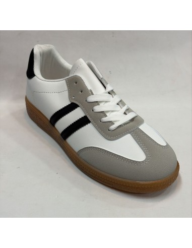 ZAPATILLAS RAYAS MARRÓN/BLANCA