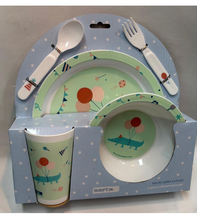 VAJILLA FIESTA COCODRILO