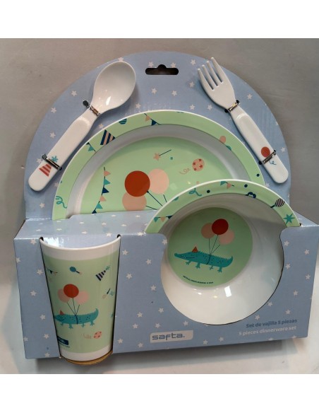 VAJILLA FIESTA COCODRILO