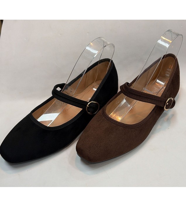 MERCEDITA MARRÓN CHOCOLATE-NEGRA.