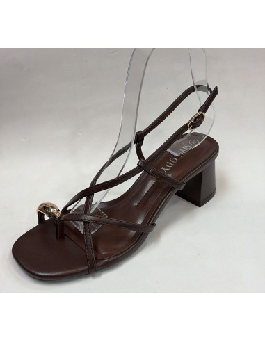 SANDALIA MARRON / DORADA