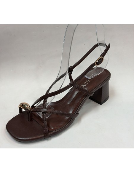 SANDALIA MARRON / DORADA