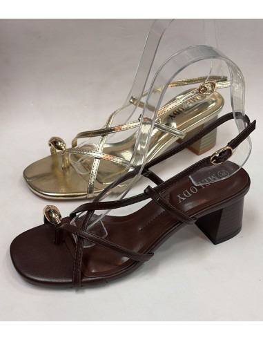 SANDALIA MARRON / DORADA