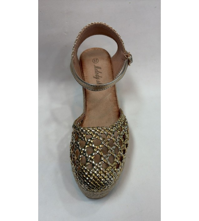 ESPARTEÑA-DE-CUÑA-PARA-MUJER-DORADA 2