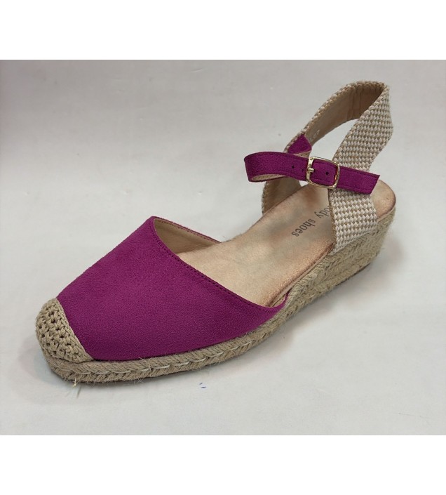 SANDALIA ESPARTO LILA / FUCSIA 2