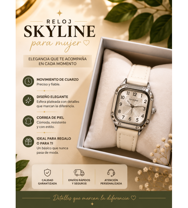 RELOJ BLANCO ACERO