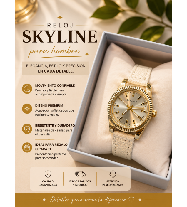 RELOJ ACERO BLANCO