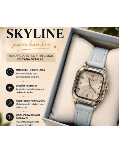 RELOJ AZUL CIELO ACERO