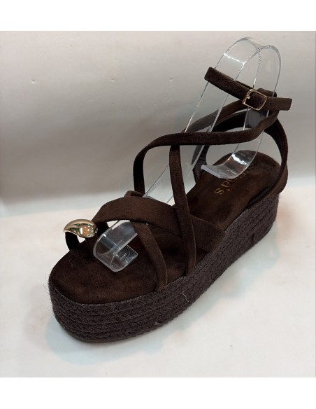 SANDALIA MARRON CHOCOLATE