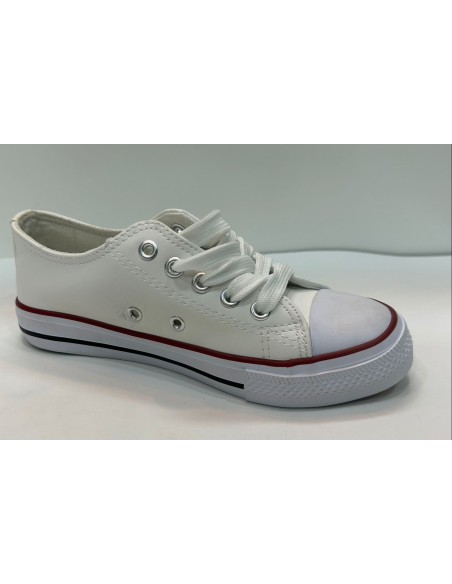 ZAPATILLAS BLANCAS TIPO CONVERS POLIPIEL