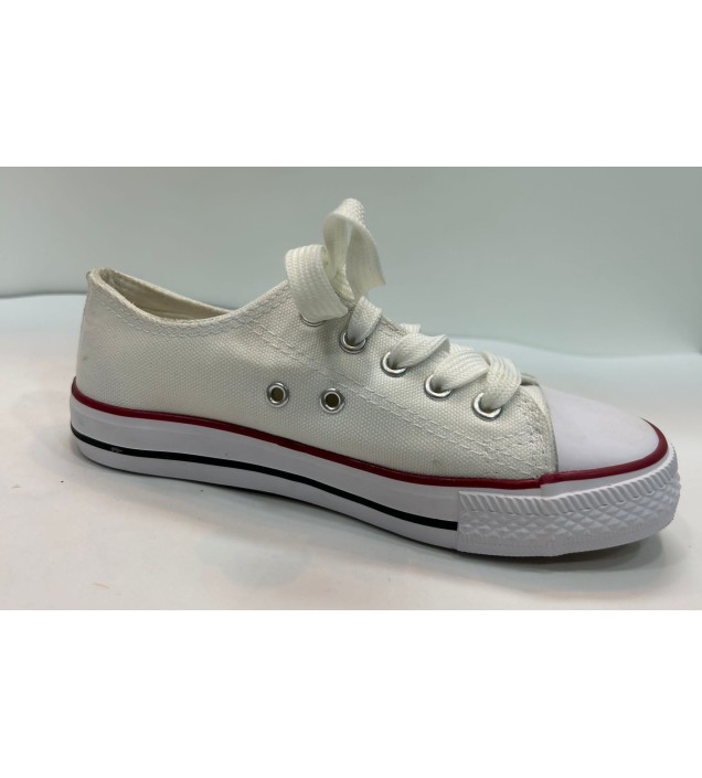 ZAPATILLA BLANCA TIPO CONVERS TELA 2