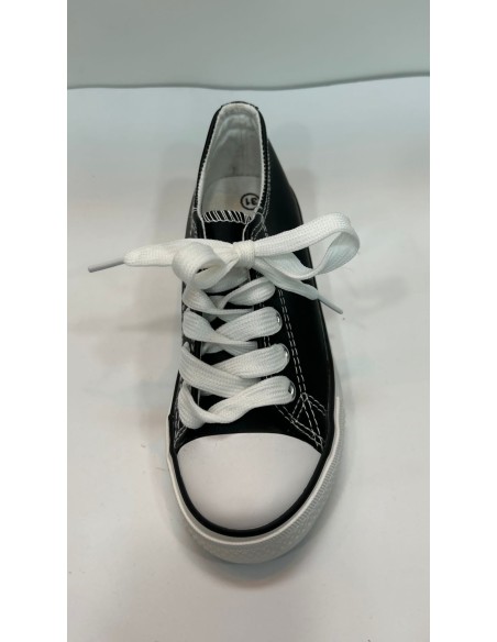 ZAPATILLA NEGRA TIPO CONVERS POLIPIEL