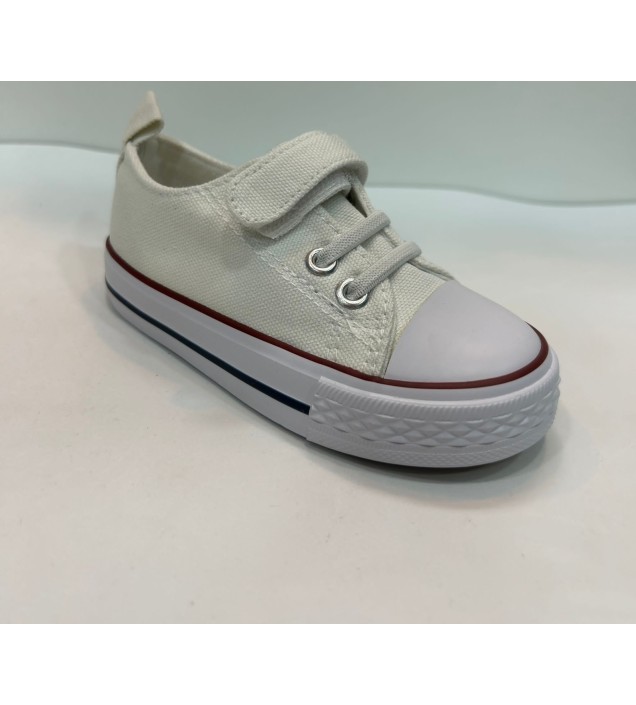 ZAPATILLA BLANCA TIPO CONVERS TELA