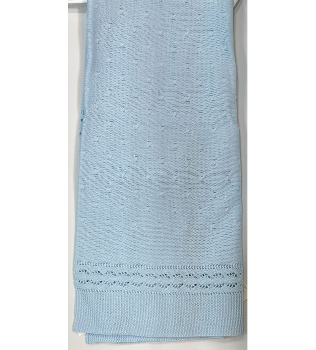 MANTA CUADRO CALADO TRENCITAS DE HILO